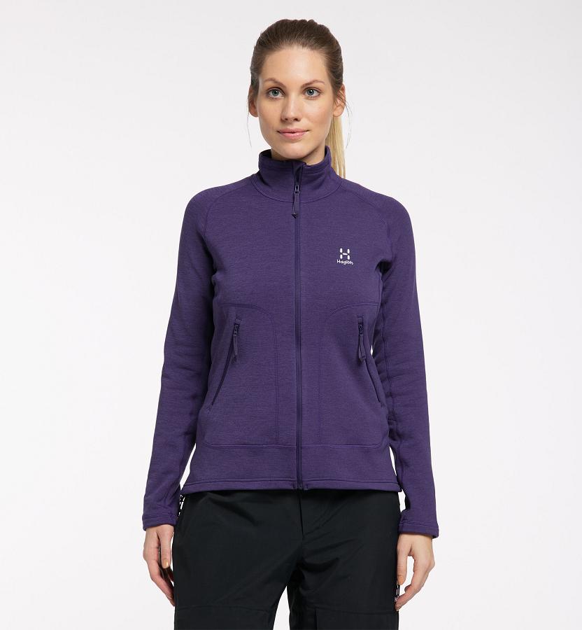 Haglöfs Heron Fleece Purple For Womens QBCMS2503 Australia